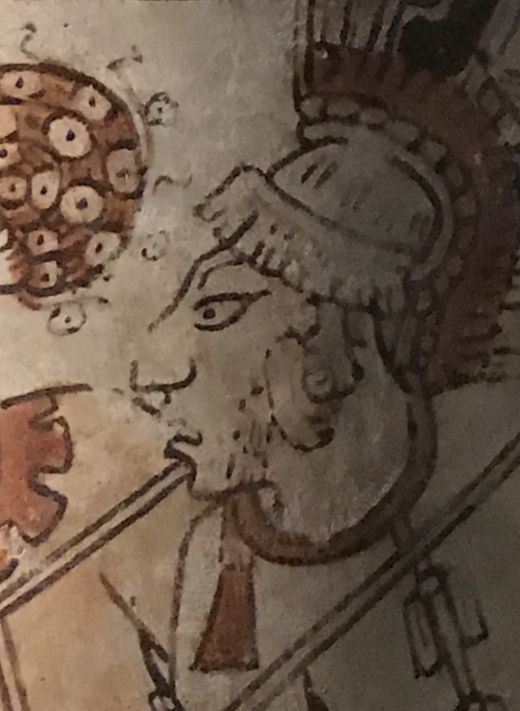 Maya-Kriegsvase in den staatlichen Museen zu Berlin. Detail 